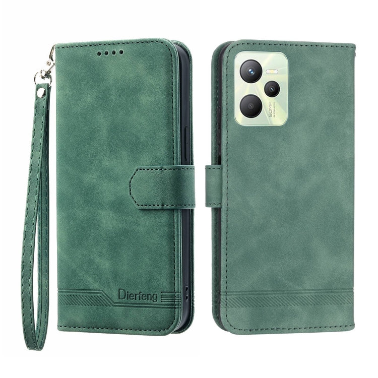 Dierfeng Dream Line Leather Phone Case, For Realme C30, For Realme C31, For Realme C35, For Realme 9 4G