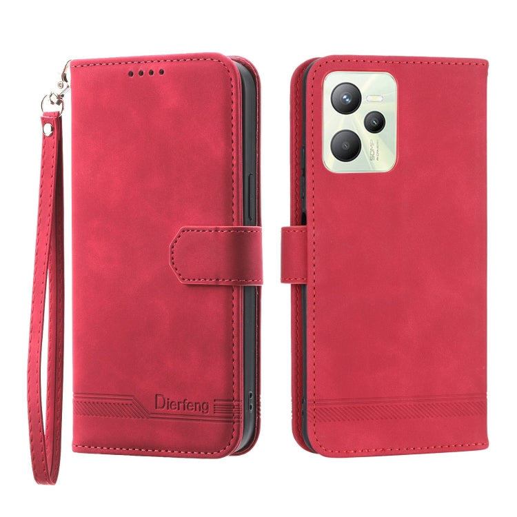 Dierfeng Dream Line Leather Phone Case, For Realme C30, For Realme C31, For Realme C35, For Realme 9 4G