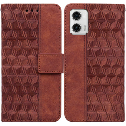 Geometric Embossed Leather Phone Case, For Motorola Moto G13 / G23 / G53, For Motorola Moto  G73, For OnePlus 11, For OPPO Reno8 T  4G