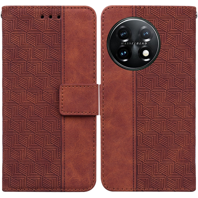 Geometric Embossed Leather Phone Case, For Motorola Moto G13 / G23 / G53, For Motorola Moto  G73, For OnePlus 11, For OPPO Reno8 T  4G