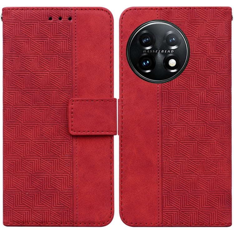 Geometric Embossed Leather Phone Case, For Motorola Moto G13 / G23 / G53, For Motorola Moto  G73, For OnePlus 11, For OPPO Reno8 T  4G