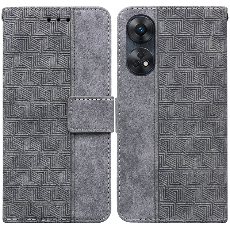 Geometric Embossed Leather Phone Case, For Motorola Moto G13 / G23 / G53, For Motorola Moto  G73, For OnePlus 11, For OPPO Reno8 T  4G