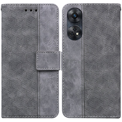 Geometric Embossed Leather Phone Case, For Motorola Moto G13 / G23 / G53, For Motorola Moto  G73, For OnePlus 11, For OPPO Reno8 T  4G
