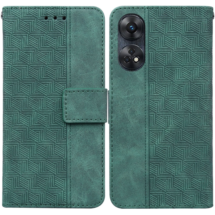 Geometric Embossed Leather Phone Case, For Motorola Moto G13 / G23 / G53, For Motorola Moto  G73, For OnePlus 11, For OPPO Reno8 T  4G