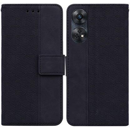 Geometric Embossed Leather Phone Case, For Motorola Moto G13 / G23 / G53, For Motorola Moto  G73, For OnePlus 11, For OPPO Reno8 T  4G