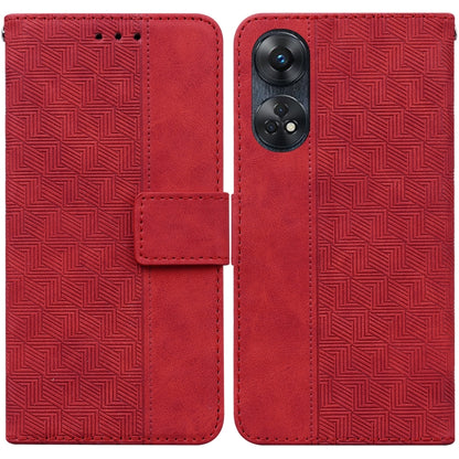 Geometric Embossed Leather Phone Case, For Motorola Moto G13 / G23 / G53, For Motorola Moto  G73, For OnePlus 11, For OPPO Reno8 T  4G