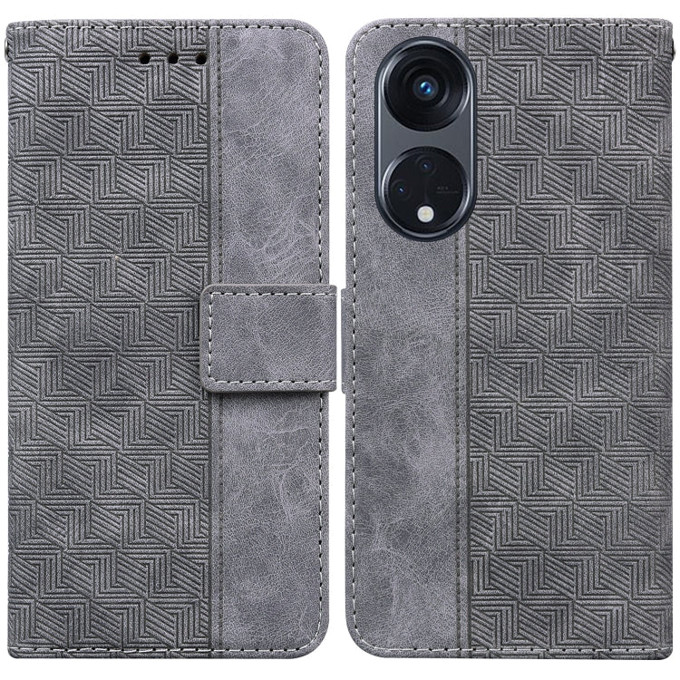 Geometric Embossed Leather Phone Case, For OPPO Reno8 T  5G / A1 Pro 5G, For Realme 10 4G, For Realme 10 Pro 5G, For Realme 10 Pro+