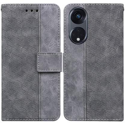 Geometric Embossed Leather Phone Case, For OPPO Reno8 T  5G / A1 Pro 5G, For Realme 10 4G, For Realme 10 Pro 5G, For Realme 10 Pro+