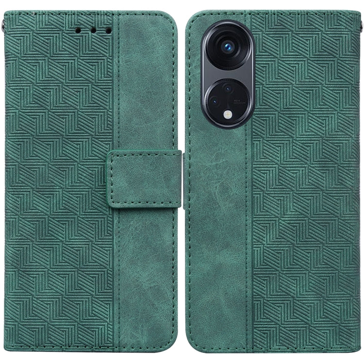 Geometric Embossed Leather Phone Case, For OPPO Reno8 T  5G / A1 Pro 5G, For Realme 10 4G, For Realme 10 Pro 5G, For Realme 10 Pro+