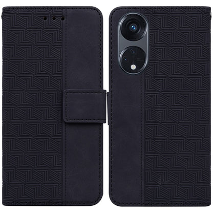 Geometric Embossed Leather Phone Case, For OPPO Reno8 T  5G / A1 Pro 5G, For Realme 10 4G, For Realme 10 Pro 5G, For Realme 10 Pro+