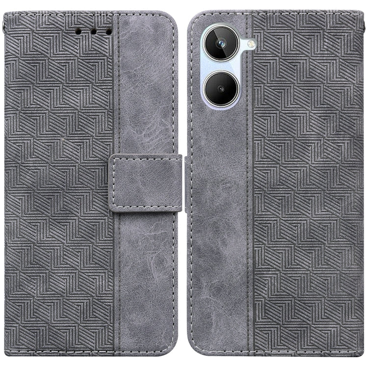 Geometric Embossed Leather Phone Case, For OPPO Reno8 T  5G / A1 Pro 5G, For Realme 10 4G, For Realme 10 Pro 5G, For Realme 10 Pro+