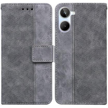 Geometric Embossed Leather Phone Case, For OPPO Reno8 T  5G / A1 Pro 5G, For Realme 10 4G, For Realme 10 Pro 5G, For Realme 10 Pro+