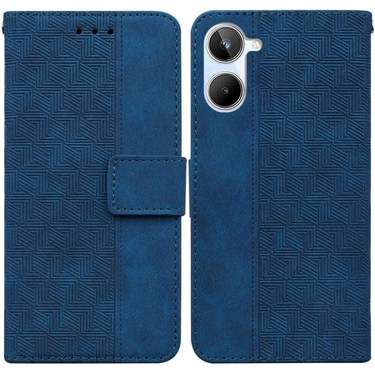 Geometric Embossed Leather Phone Case, For OPPO Reno8 T  5G / A1 Pro 5G, For Realme 10 4G, For Realme 10 Pro 5G, For Realme 10 Pro+