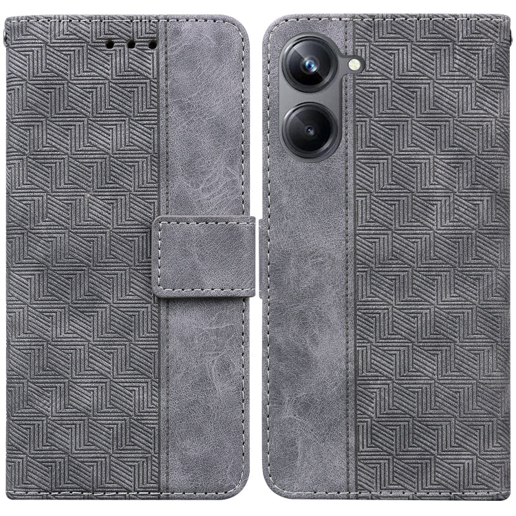 Geometric Embossed Leather Phone Case, For OPPO Reno8 T  5G / A1 Pro 5G, For Realme 10 4G, For Realme 10 Pro 5G, For Realme 10 Pro+