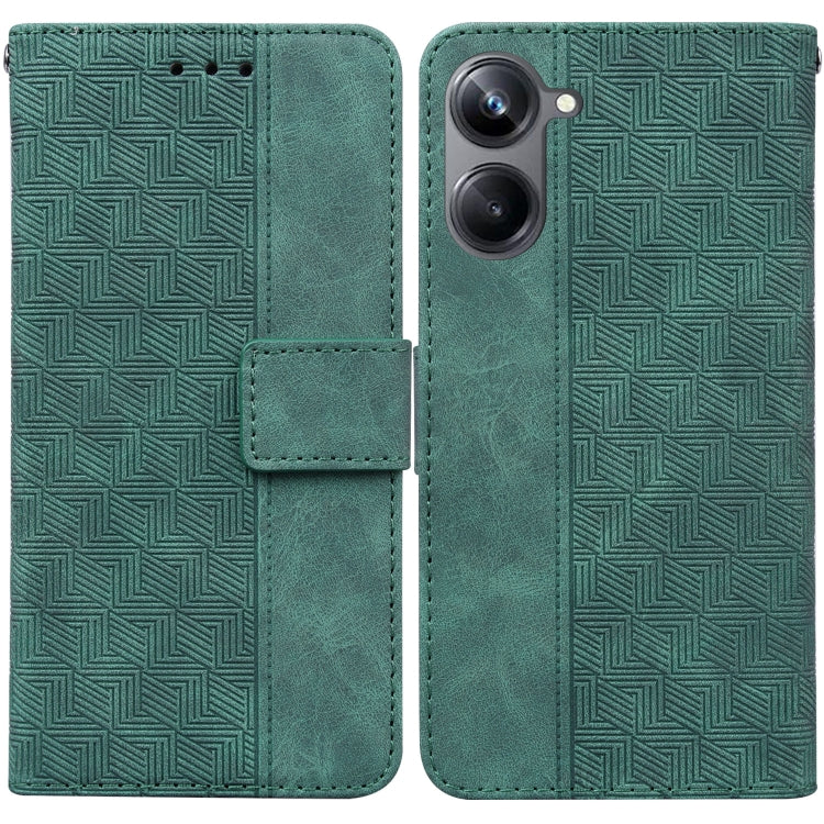 Geometric Embossed Leather Phone Case, For OPPO Reno8 T  5G / A1 Pro 5G, For Realme 10 4G, For Realme 10 Pro 5G, For Realme 10 Pro+
