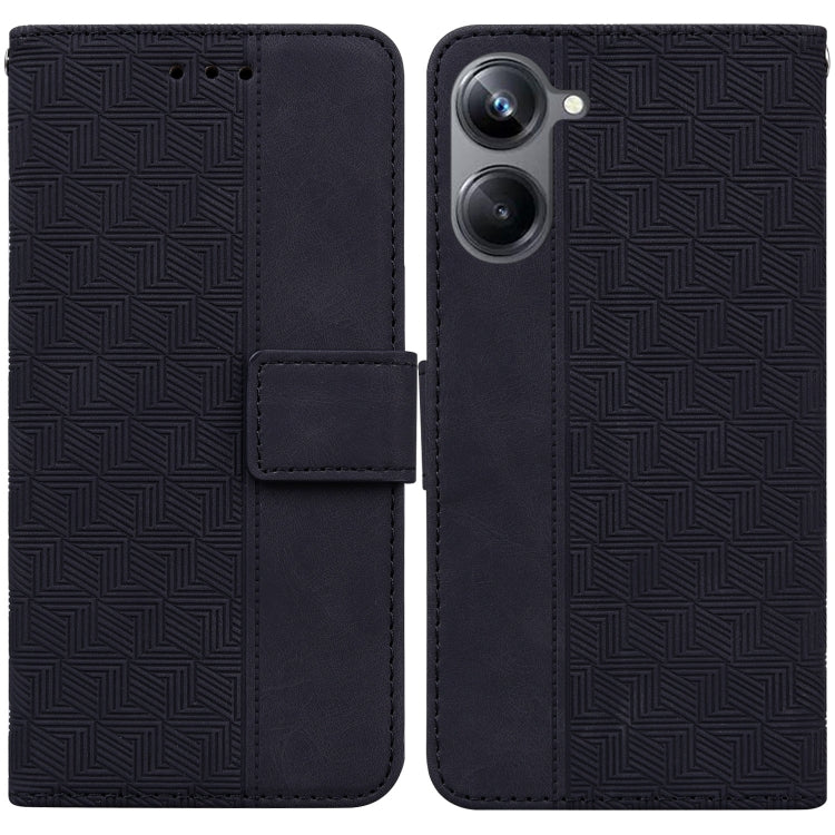 Geometric Embossed Leather Phone Case, For OPPO Reno8 T  5G / A1 Pro 5G, For Realme 10 4G, For Realme 10 Pro 5G, For Realme 10 Pro+