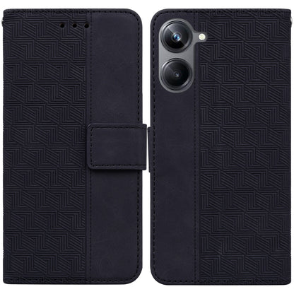 Geometric Embossed Leather Phone Case, For OPPO Reno8 T  5G / A1 Pro 5G, For Realme 10 4G, For Realme 10 Pro 5G, For Realme 10 Pro+