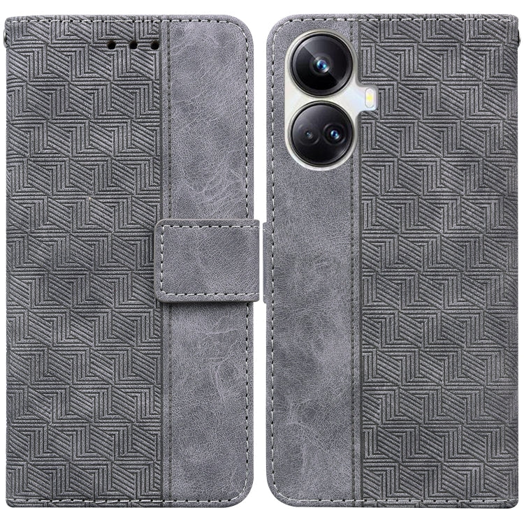 Geometric Embossed Leather Phone Case, For OPPO Reno8 T  5G / A1 Pro 5G, For Realme 10 4G, For Realme 10 Pro 5G, For Realme 10 Pro+