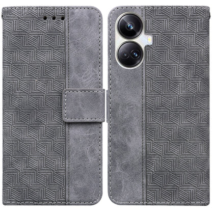 Geometric Embossed Leather Phone Case, For OPPO Reno8 T  5G / A1 Pro 5G, For Realme 10 4G, For Realme 10 Pro 5G, For Realme 10 Pro+
