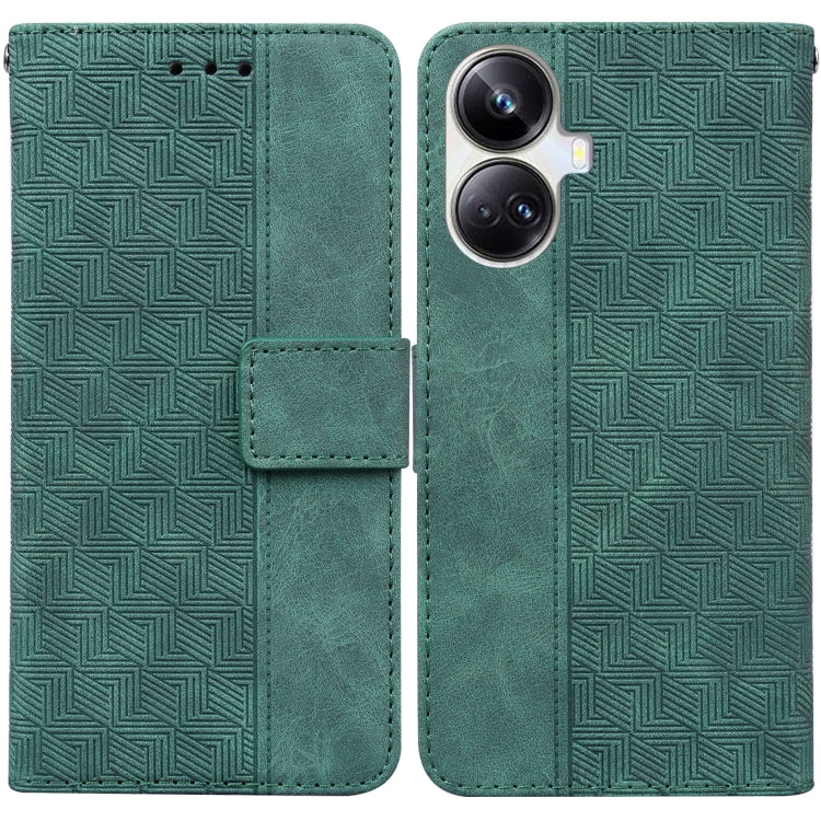 Geometric Embossed Leather Phone Case, For OPPO Reno8 T  5G / A1 Pro 5G, For Realme 10 4G, For Realme 10 Pro 5G, For Realme 10 Pro+