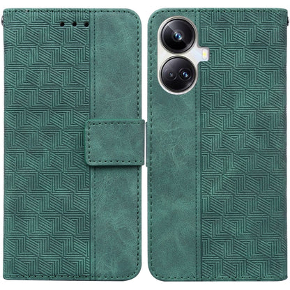 Geometric Embossed Leather Phone Case, For OPPO Reno8 T  5G / A1 Pro 5G, For Realme 10 4G, For Realme 10 Pro 5G, For Realme 10 Pro+