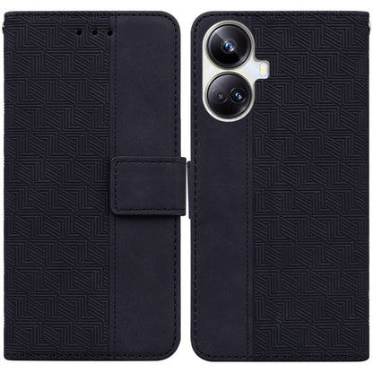 Geometric Embossed Leather Phone Case, For OPPO Reno8 T  5G / A1 Pro 5G, For Realme 10 4G, For Realme 10 Pro 5G, For Realme 10 Pro+