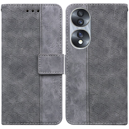 Geometric Embossed Leather Phone Case, For Infinix Zero 20, For Tecno Spark Go 2023 / Pop 7 Pro, For Honor 70, For Honor 80