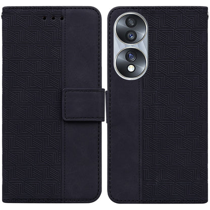 Geometric Embossed Leather Phone Case, For Infinix Zero 20, For Tecno Spark Go 2023 / Pop 7 Pro, For Honor 70, For Honor 80