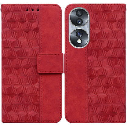 Geometric Embossed Leather Phone Case, For Infinix Zero 20, For Tecno Spark Go 2023 / Pop 7 Pro, For Honor 70, For Honor 80