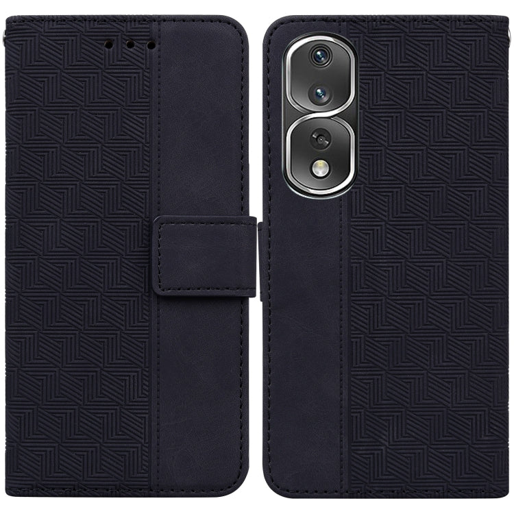 Geometric Embossed Leather Phone Case, For Honor 80 Pro, For Honor 80 SE, For Honor X8 5G, For Honor X9a