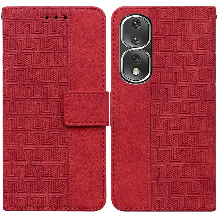 Geometric Embossed Leather Phone Case, For Honor 80 Pro, For Honor 80 SE, For Honor X8 5G, For Honor X9a