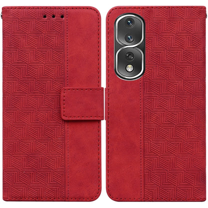 Geometric Embossed Leather Phone Case, For Honor 80 Pro, For Honor 80 SE, For Honor X8 5G, For Honor X9a