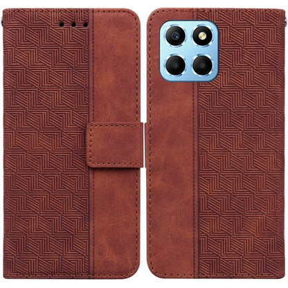 Geometric Embossed Leather Phone Case, For Honor 80 Pro, For Honor 80 SE, For Honor X8 5G, For Honor X9a