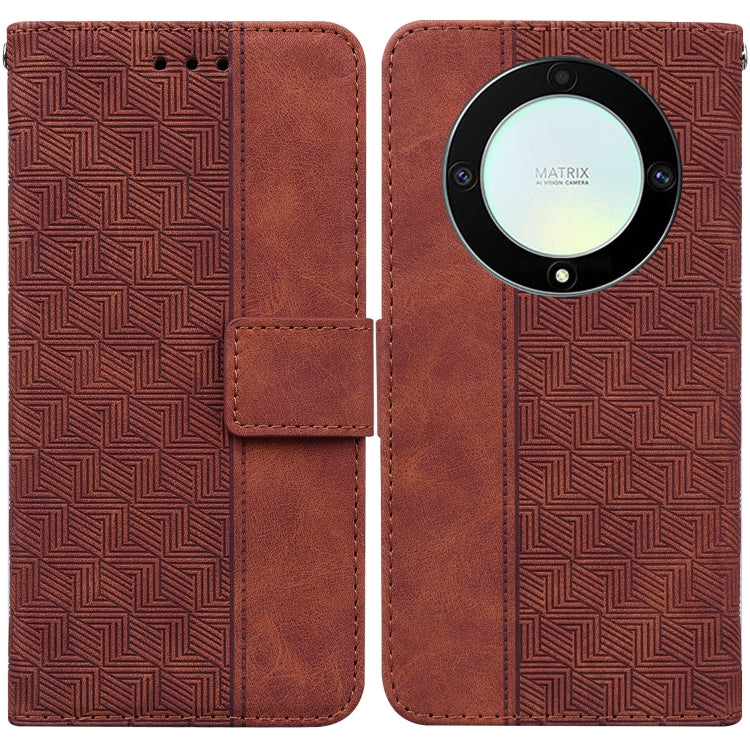 Geometric Embossed Leather Phone Case, For Honor 80 Pro, For Honor 80 SE, For Honor X8 5G, For Honor X9a