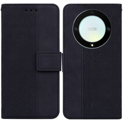 Geometric Embossed Leather Phone Case, For Honor 80 Pro, For Honor 80 SE, For Honor X8 5G, For Honor X9a