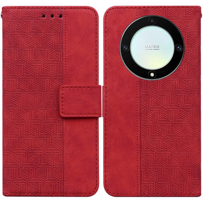 Geometric Embossed Leather Phone Case, For Honor 80 Pro, For Honor 80 SE, For Honor X8 5G, For Honor X9a