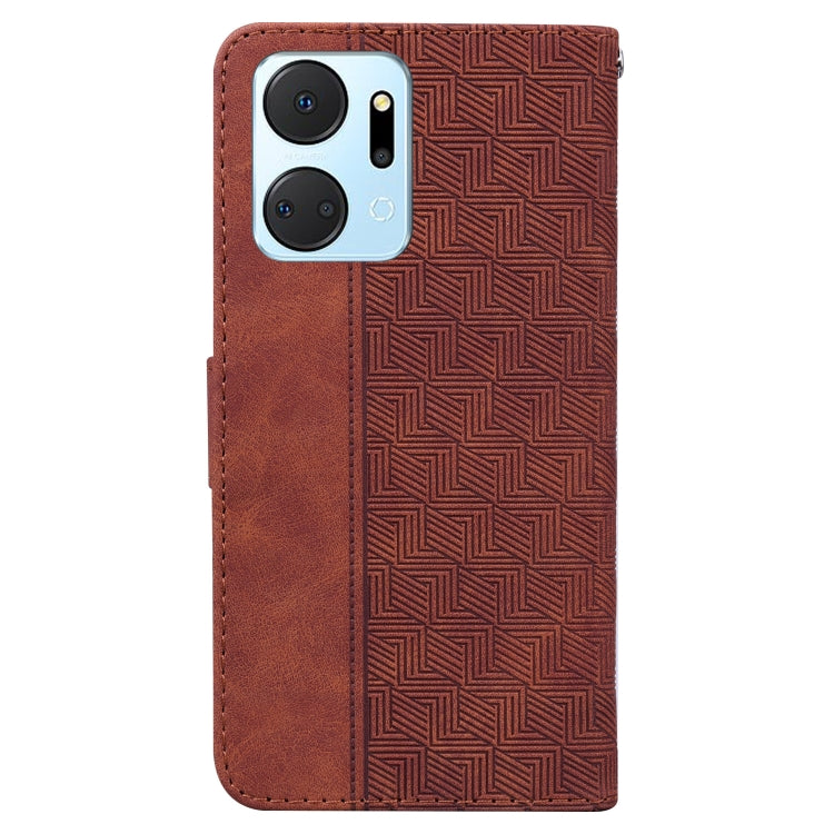Geometric Embossed Leather Phone Case, For Honor X7a, For Samsung Galaxy A04e / F04 / M04, For Sony Xperia 1 IV 2023, For Sony Xperia 10 IV 2023