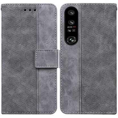 Geometric Embossed Leather Phone Case, For Honor X7a, For Samsung Galaxy A04e / F04 / M04, For Sony Xperia 1 IV 2023, For Sony Xperia 10 IV 2023