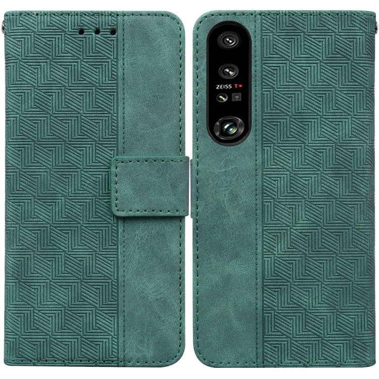 Geometric Embossed Leather Phone Case, For Honor X7a, For Samsung Galaxy A04e / F04 / M04, For Sony Xperia 1 IV 2023, For Sony Xperia 10 IV 2023