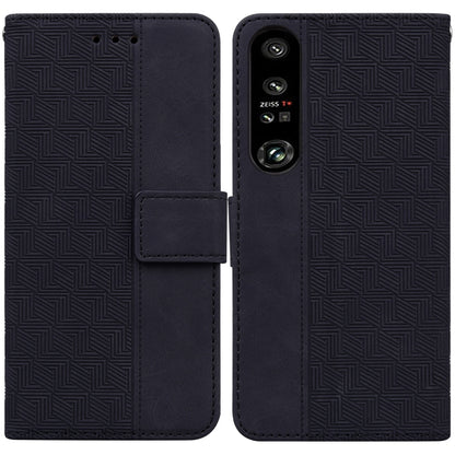 Geometric Embossed Leather Phone Case, For Honor X7a, For Samsung Galaxy A04e / F04 / M04, For Sony Xperia 1 IV 2023, For Sony Xperia 10 IV 2023