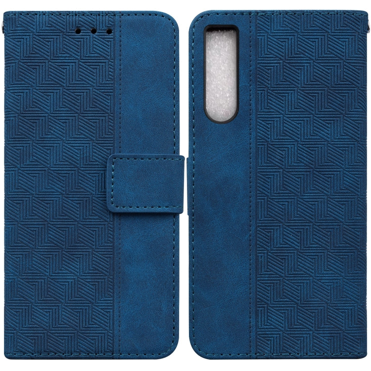 Geometric Embossed Leather Phone Case, For Honor X7a, For Samsung Galaxy A04e / F04 / M04, For Sony Xperia 1 IV 2023, For Sony Xperia 10 IV 2023