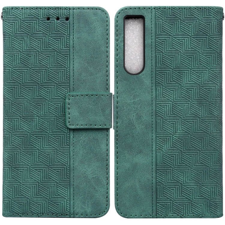 Geometric Embossed Leather Phone Case, For Honor X7a, For Samsung Galaxy A04e / F04 / M04, For Sony Xperia 1 IV 2023, For Sony Xperia 10 IV 2023