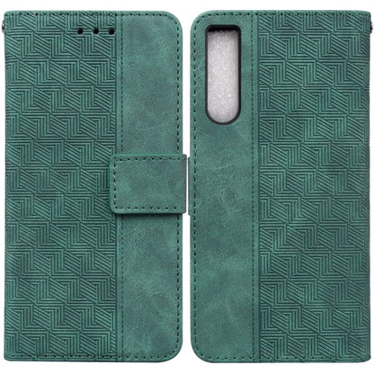 Geometric Embossed Leather Phone Case, For Honor X7a, For Samsung Galaxy A04e / F04 / M04, For Sony Xperia 1 IV 2023, For Sony Xperia 10 IV 2023