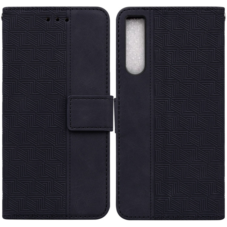 Geometric Embossed Leather Phone Case, For Honor X7a, For Samsung Galaxy A04e / F04 / M04, For Sony Xperia 1 IV 2023, For Sony Xperia 10 IV 2023