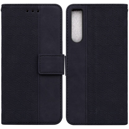 Geometric Embossed Leather Phone Case, For Honor X7a, For Samsung Galaxy A04e / F04 / M04, For Sony Xperia 1 IV 2023, For Sony Xperia 10 IV 2023