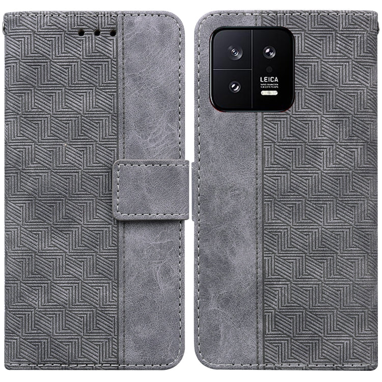 Geometric Embossed Leather Phone Case, For Xiaomi 13 5G, For Xiaomi 13 Pro, For Xiaomi Redmi Note 12 5G, For Xiaomi Redmi Note 12 Pro 5G