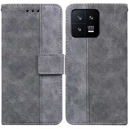 Geometric Embossed Leather Phone Case, For Xiaomi 13 5G, For Xiaomi 13 Pro, For Xiaomi Redmi Note 12 5G, For Xiaomi Redmi Note 12 Pro 5G