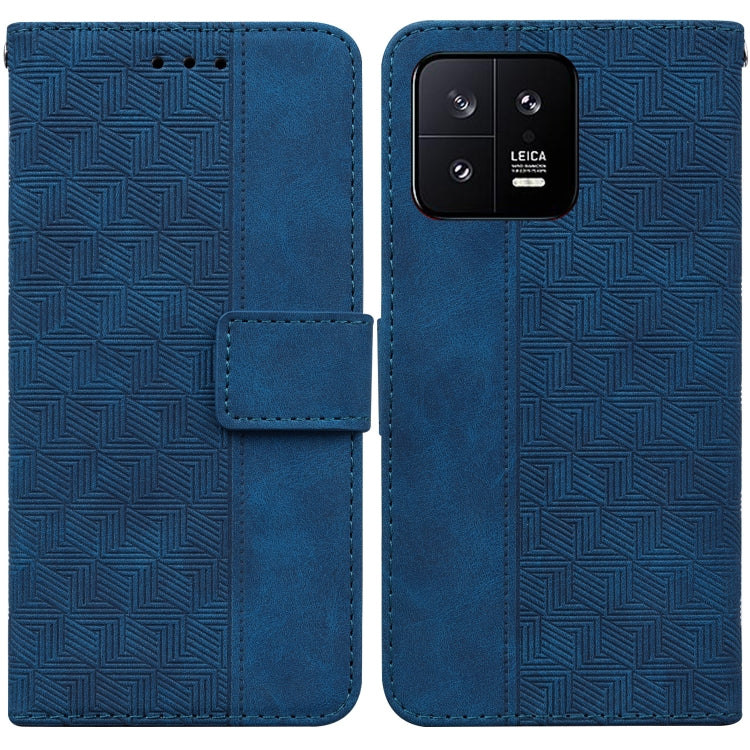 Geometric Embossed Leather Phone Case, For Xiaomi 13 5G, For Xiaomi 13 Pro, For Xiaomi Redmi Note 12 5G, For Xiaomi Redmi Note 12 Pro 5G