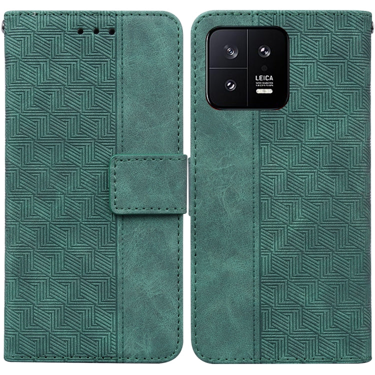 Geometric Embossed Leather Phone Case, For Xiaomi 13 5G, For Xiaomi 13 Pro, For Xiaomi Redmi Note 12 5G, For Xiaomi Redmi Note 12 Pro 5G