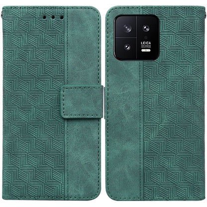 Geometric Embossed Leather Phone Case, For Xiaomi 13 5G, For Xiaomi 13 Pro, For Xiaomi Redmi Note 12 5G, For Xiaomi Redmi Note 12 Pro 5G